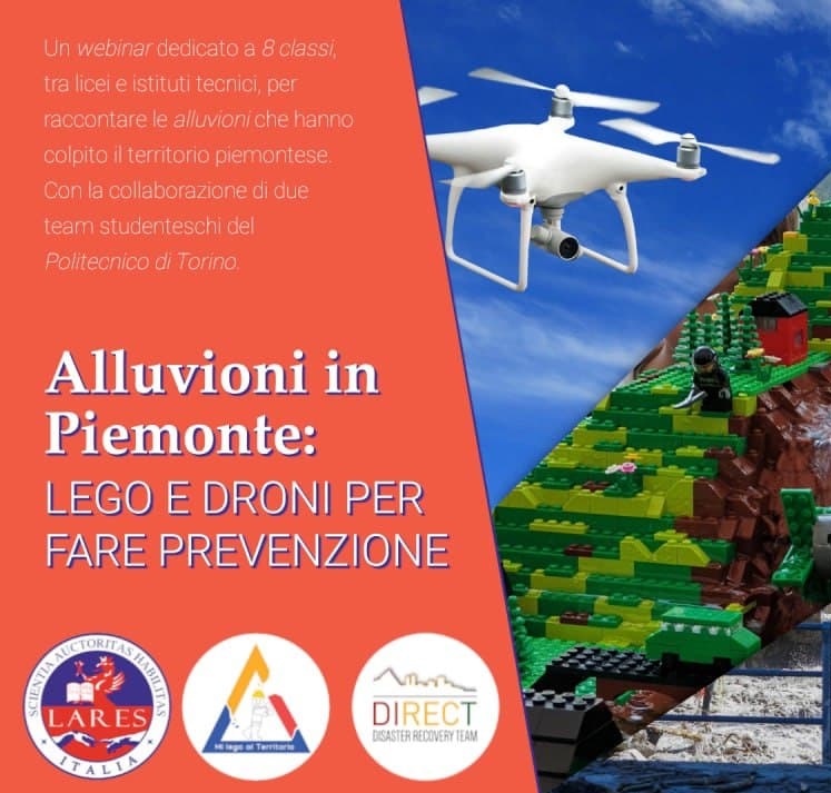 "ALLUVIONI IN PIEMONTE: Lego e droni per fare prevenzione" con LARES e TEAM DIRECT