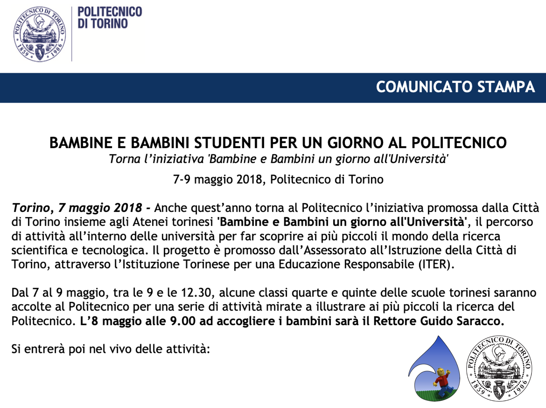 Bambine e Bambini: un giorno all'Università